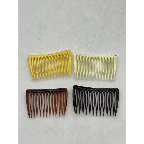 Goody Lot of 4 Vintage Plastic Hair Combs Assorted Colors Made In USA main image 5